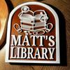 Personalized Library Sign 3D Bookshelf Book Store Decor for Home Library or Reading Nook Bookish Gifts for Book Lovers Reader Women Students