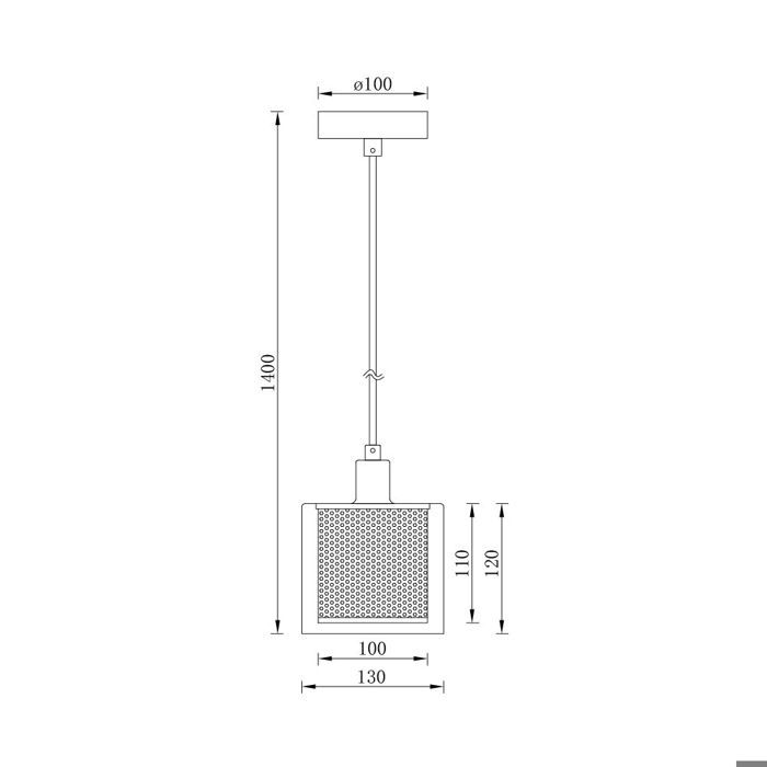 Decorative Pendant Light 1xE14 23W IP20 – Copper