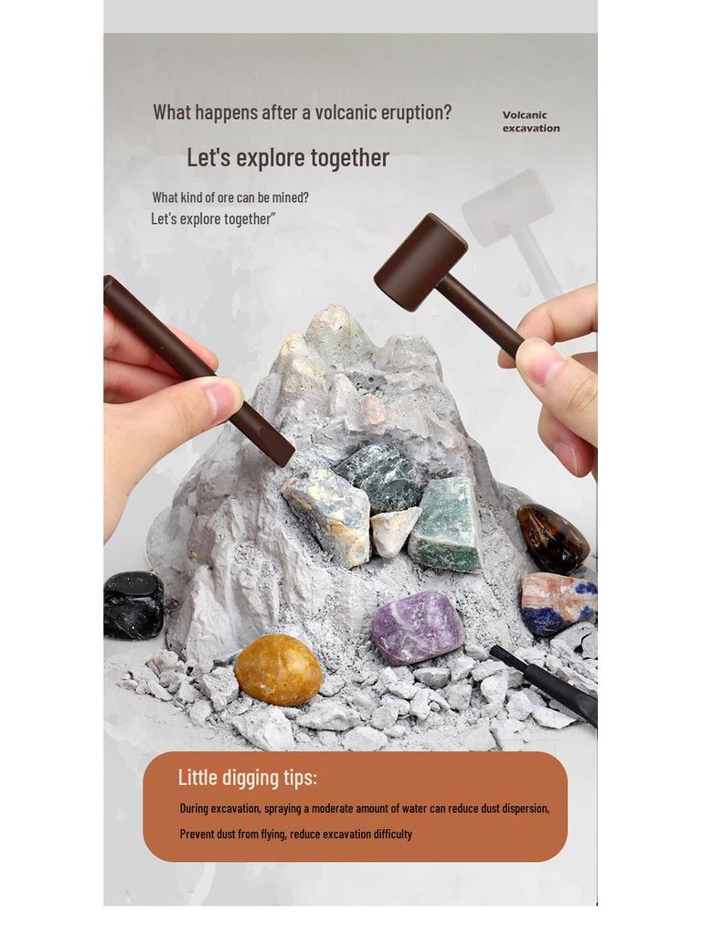 Dinosaur Fossil Dig & Volcano Science Experiment Kit for Kids