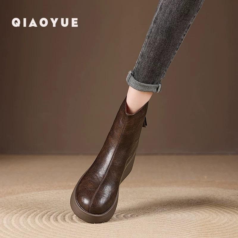 Fashion Platform Booties Inside High Wedge Trifle Boots High Heel Boots for Women