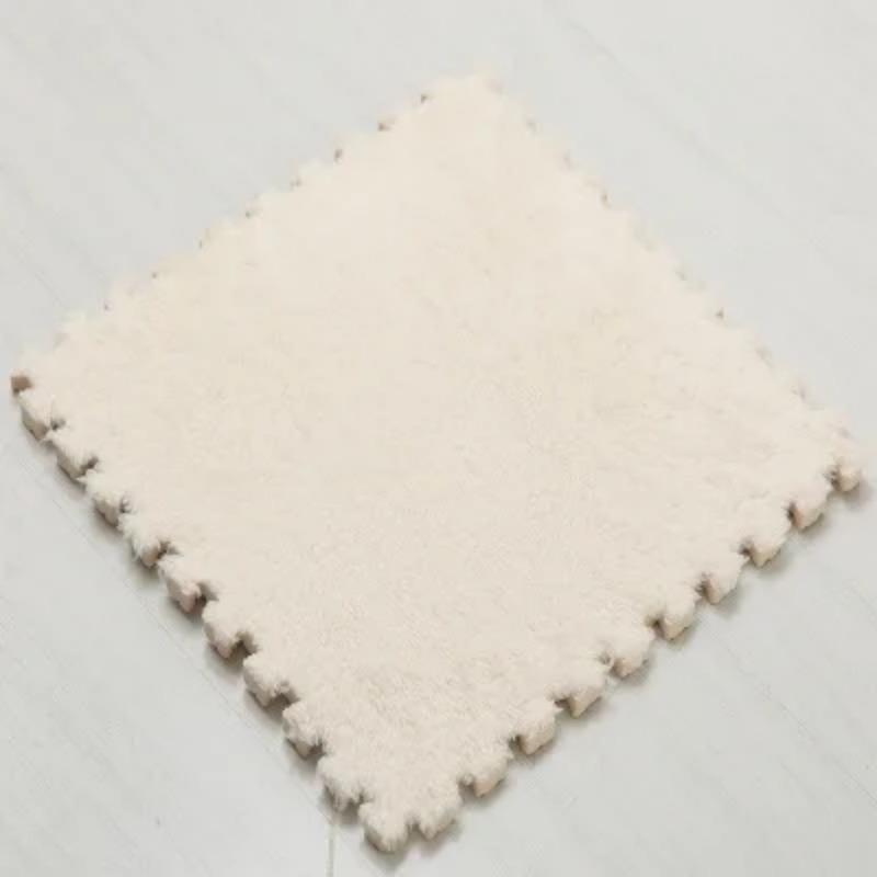 20pcs 30*30cm Living Room Bedroom Plush Carpet Soft Plush Baby Play Mat EVA Foam Plush Carpet Shockproof Pad Jigsaw Puzzle Mat
