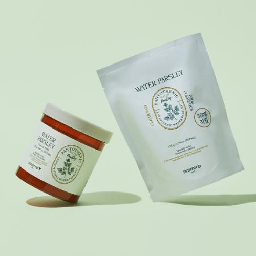 SKINFOOD Pantothenic Water Parsley Clear Pad 30ea (2+1 with Pad Case Gift)