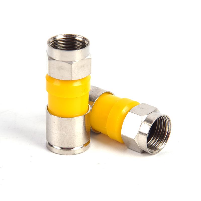 New 10pcs RG6 F Type Compression 2.8cm Snap Seal Plug Connector Waterproof F Type