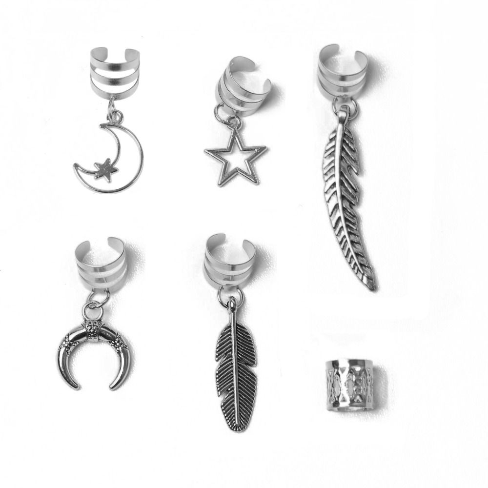 26pcs Dread Locks Dreadlocks Beads Metal Cuff Clips Hair Braid Tubes Hollow Out Hair Ring  Decor