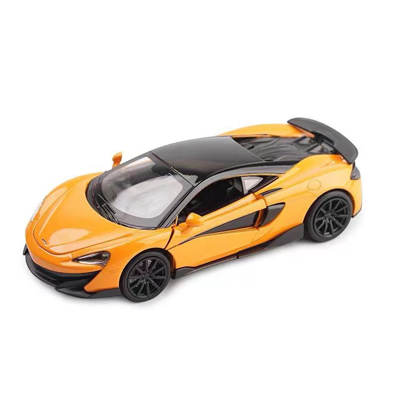 1:36 skala odlewany aluminiowy Model samochodu McLaren 600LP zabawka samochód, pojazdy typu pull back zabawka samochód dla małych dzieci dzieci chłopcy dziewczęta prezent