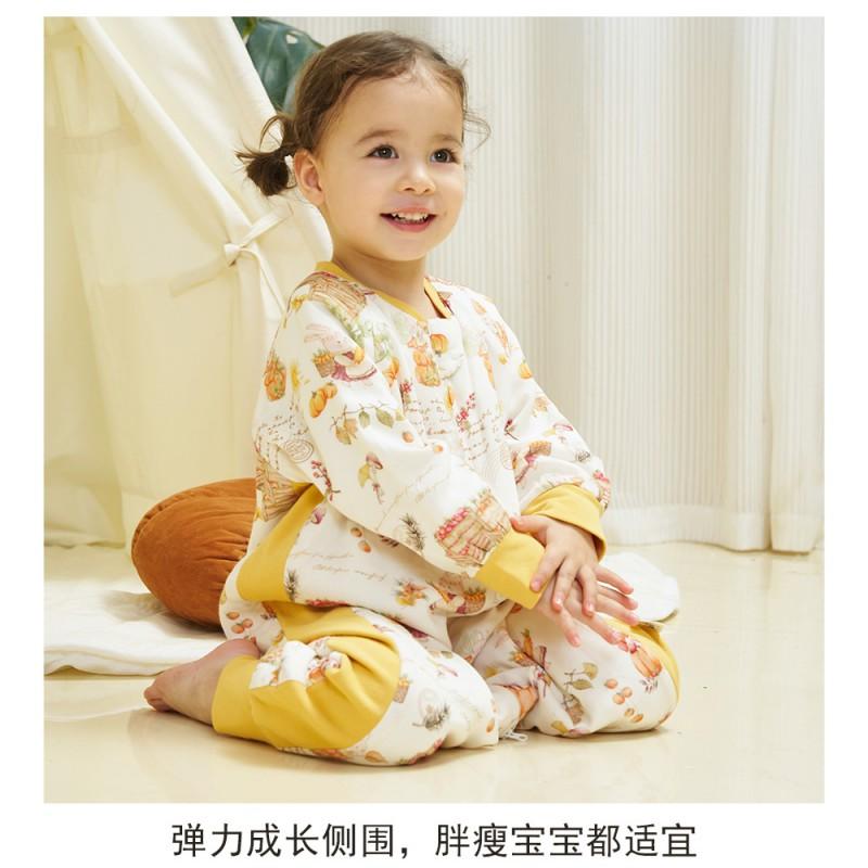 6-Layer Bamboo Cotton Sleep Sack Toddlers 1-3 Years Side-Split Legged Design All Season Anti-Kick Cover