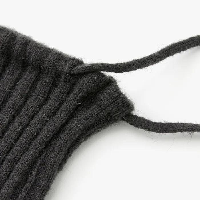Drawstring Leg Warmer - Charcoal