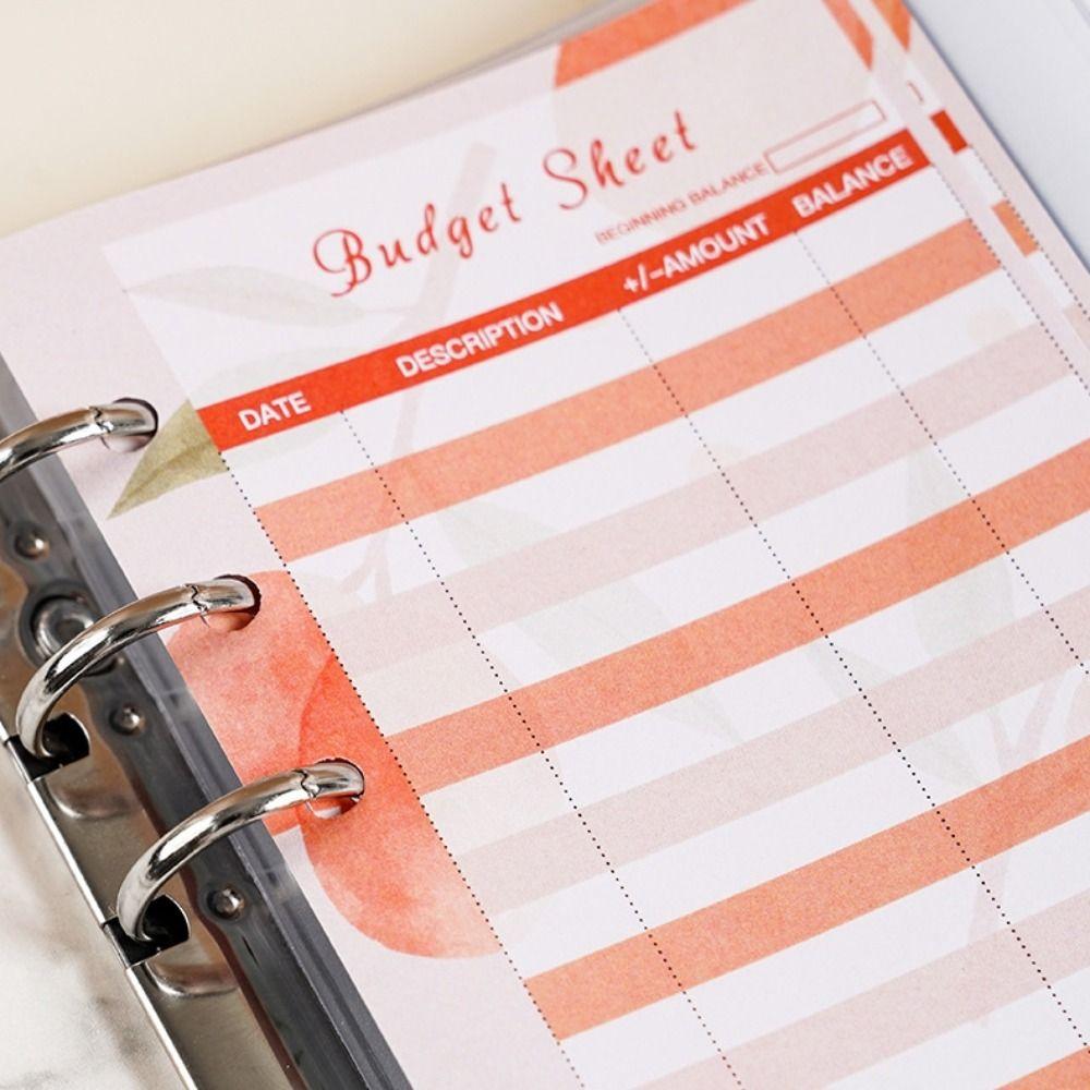 Card Holder Money Saving Binder Marbling Money Saving Notebook Cash Budget Book Student