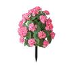 Realistic Simulation Plastic Begonia Floral Stake Artificial Green Plant For Garden Patio Porch Front Yard Landscaping