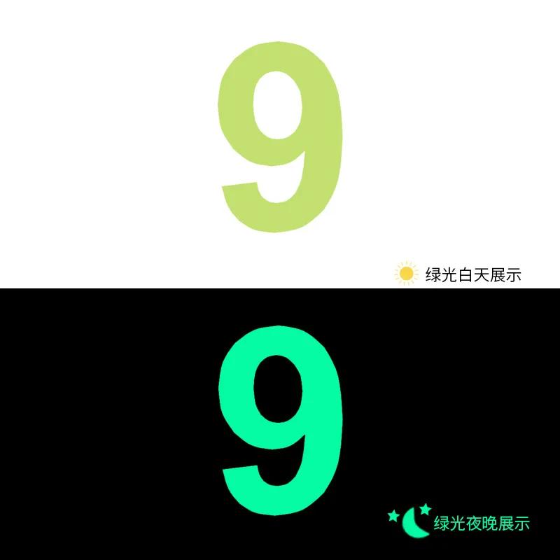 Glow In The Dark Number Sticker Luminous Digits Sticker Kids Bedroom Wall Switch Model Number Diy Decor Label Sticker Decal