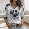 Women's Rugby Fan Shirt 3/4 Sleeve Sports Support Top