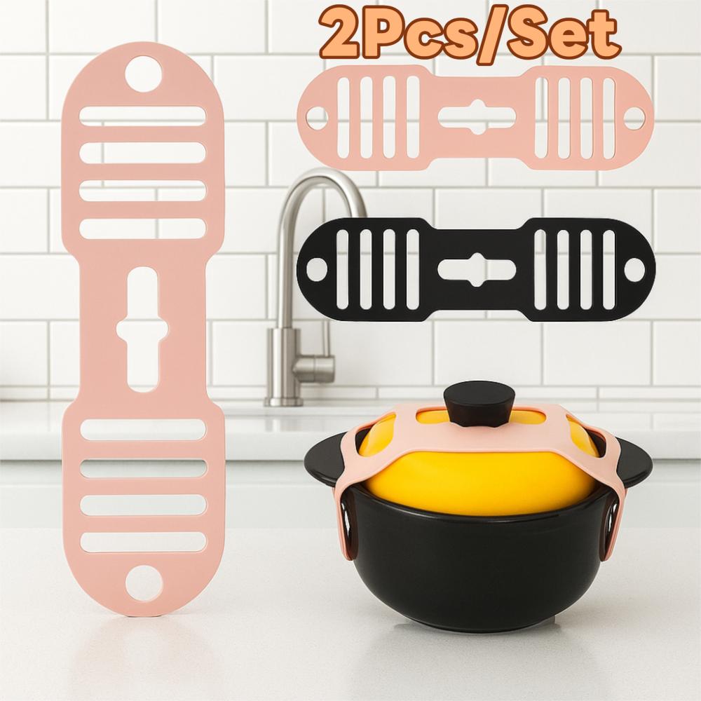 Heat-Resistant Lid  Fixing Band Elastic Pot Lid Holder Lunchbox Lid Strap  Food Container