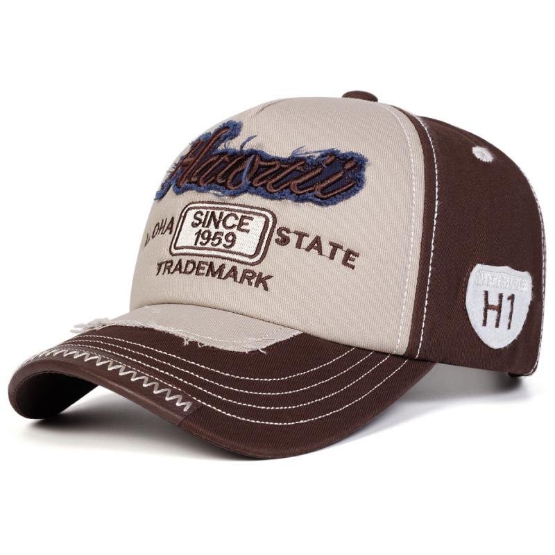 Personalized Retro Baseball Cap, Letter Embroidered Visor, Women's Fashion Travel Cap, Men's Old Hat Trend