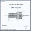 1" Hexagonal Barb Connector, 304 Stainless Steel for Water Pipe Hose, 316 Male Thread Plug