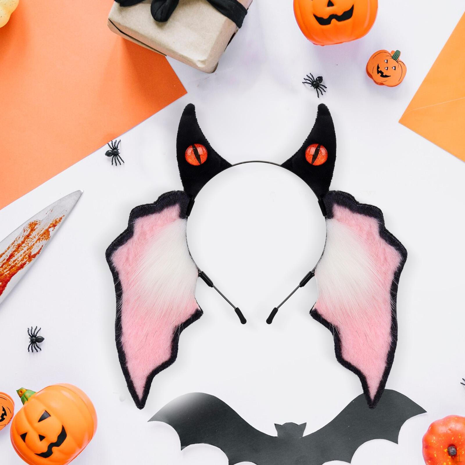 

Devil Ears Headband Hairband for Party Supplies Dance Show Black Pink