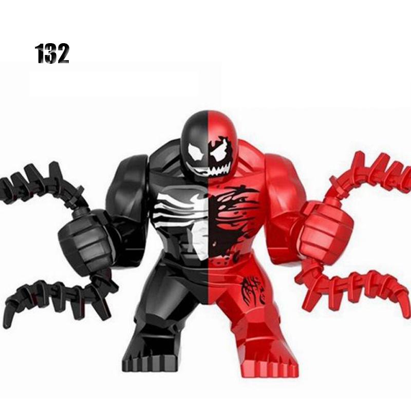 Non-Toxic Superhero Figure Panther Red Hulk Big Size Crocodile Thanos Hulk Building Blocks Children Assembled Educational Toys