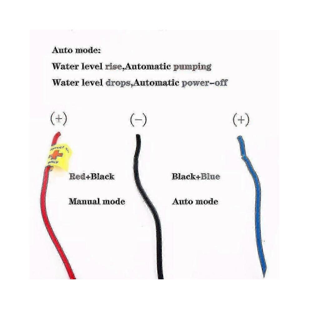 (1100GPH, 12V) 12v/24v Automatic Electric Submersible Bilge Pump for Boats - 1100gph/750gph