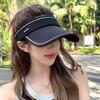 Black Sunscreen Hat Women's 2025 New Popular Summer UV Protection Empty Top Sports Running Outdoor Sun Hat