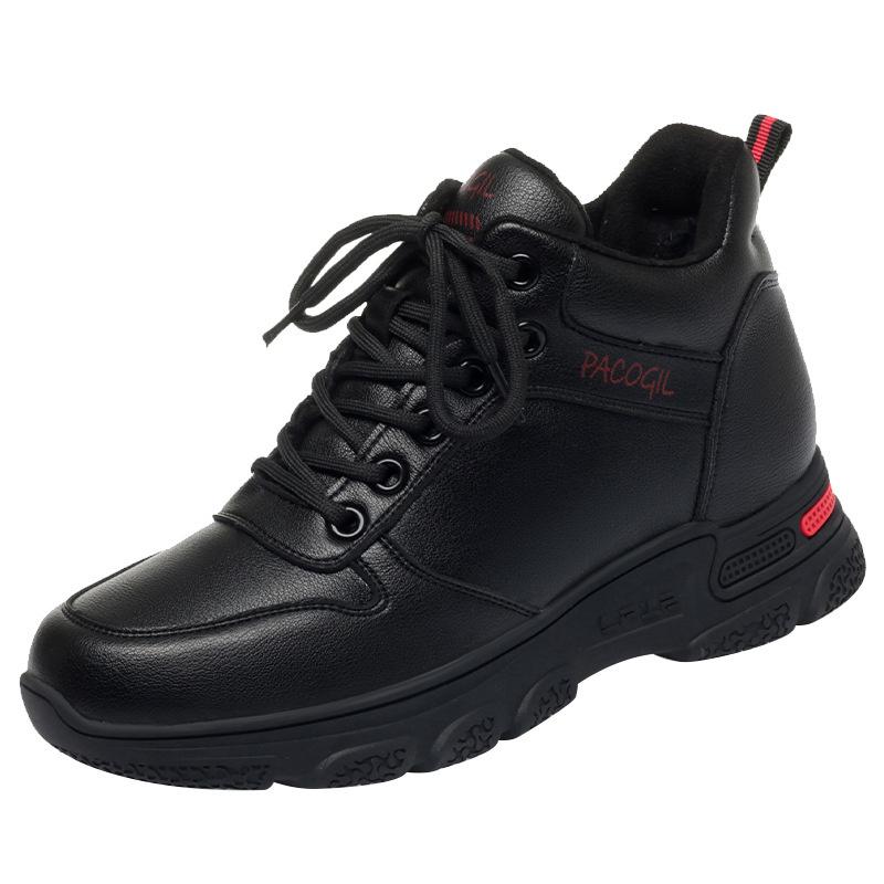 

Fashion Fashion Women Casual Shoes New Winter Warm Plus Velvet Black Ankle Shoes Thick-Soled Soft Cotton Sneakers Mother Boots Outdoor 35(Foot22.5cm)