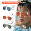 Full-View Swim Goggle Adjustable Anti-Fog Swimming Goggle Non-Slip Retro Swimming Goggles for Swimming Pool Diving Seaside