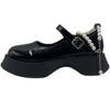 Square Toe Pearl Shoes Summer New Fashion All -Match Thick Bottom Heightened Small Pu Leather Shoes Mary Jane Women 'S Shoes