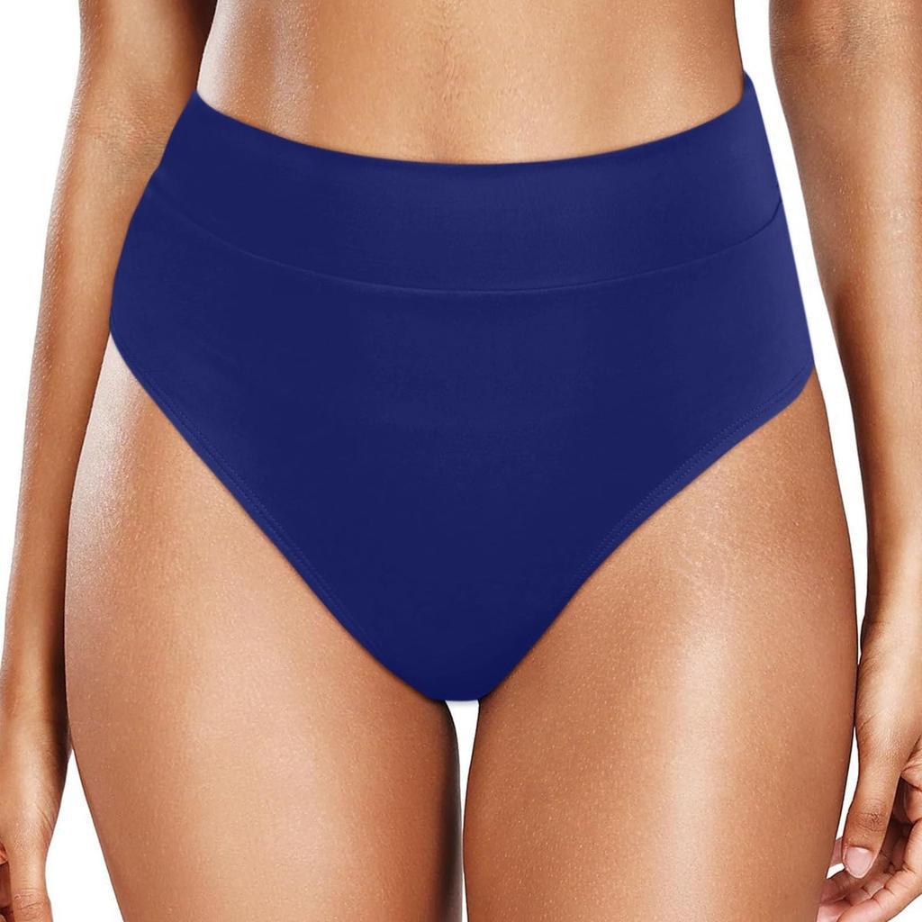 Women's Fashion Solid Colour Sexy Back Ripple Pleated Shorts Swimming Shorts