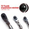 12pcs Socket Ratchet Handle Wrench Set 1/4 3/8 1/2 Spanner Kit With Extension Rod and 10 Common Sockets Car Repair Hand Tools