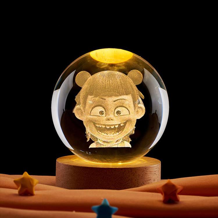 Nezha Laughing Crystal Ball Ornament: Creative Gift from Boyfriend to Girlfriend