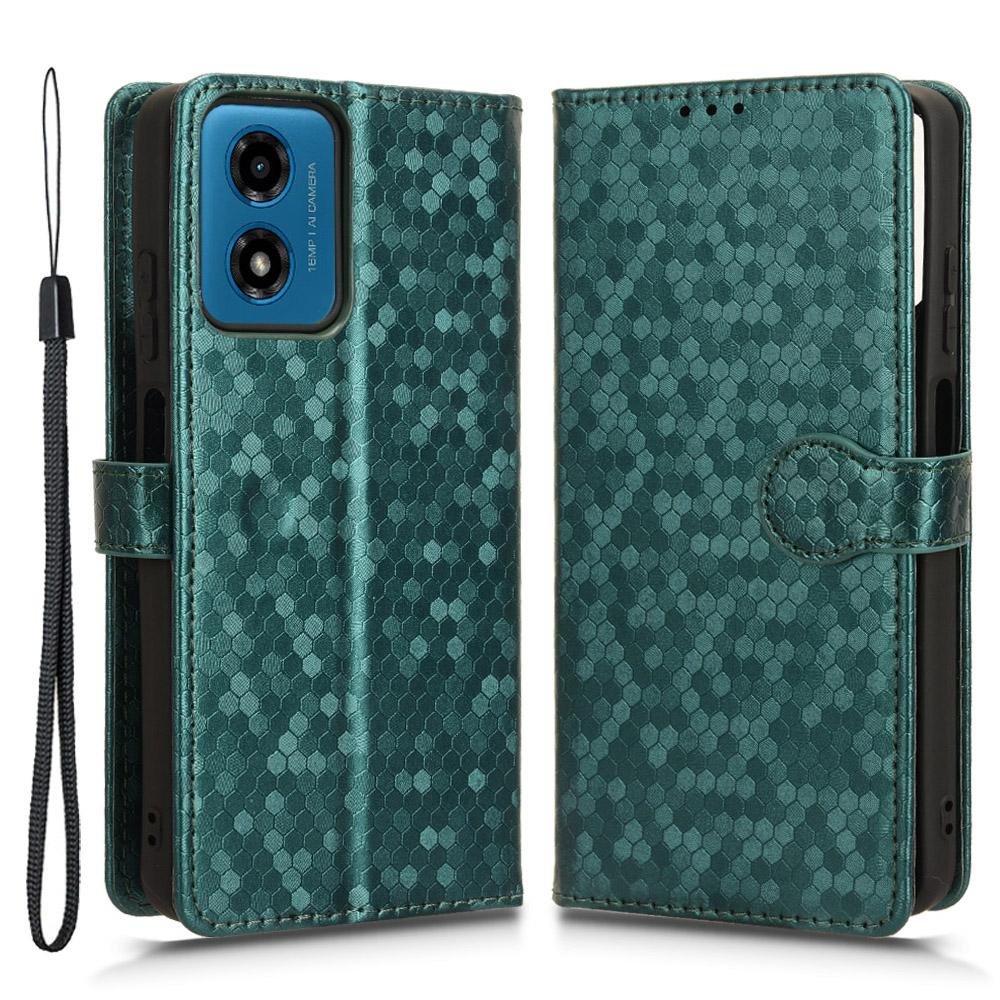 For Motorola Moto E14 4G/G04 4G/G04s 4G/G24 4G Wallet Case Dot Pattern Imprinted Leather Cover