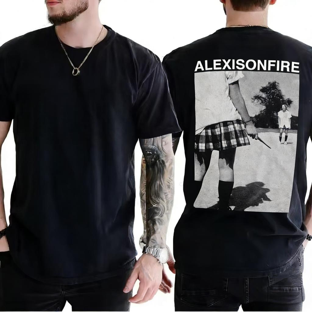 Alexisonfire Unisex Pattern TShirt Cotton Short Sleeve Humor Monochrome Print Regular Version Short Sleeve Casual Shirt 2026