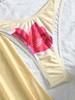 2025 European & American Bikini Three-Piece Set: Sexy Long Cover-up Print Swimsuit for Women