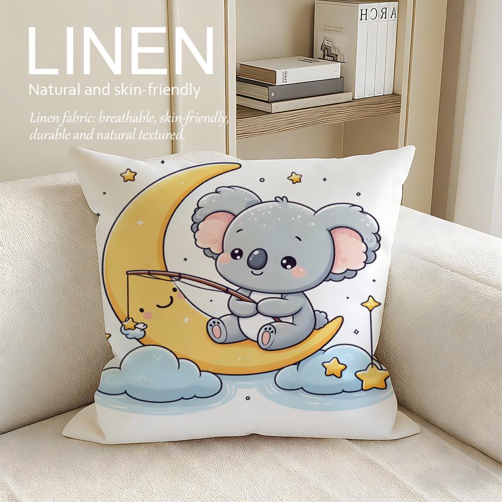 Cute Baby Koala Cushion Cover Pillowcase Set Pcs x x Breathable Washable Sofa Cushion Cover