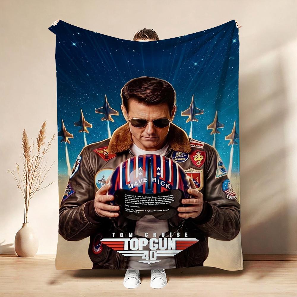 Top Gun Maverick Movie Theme Printed Flannel Blanket Ultra Soft Throw Blanket For Bedroom Bed Sofa Party Decor Birthday Gift