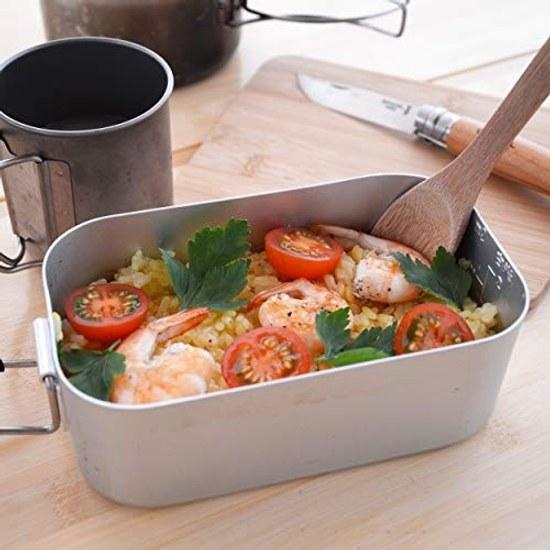 Sundry Mesting Measurement Aluminum Rice Cooker Square Outdoor Camping Mountaineering Cooking Lightweight