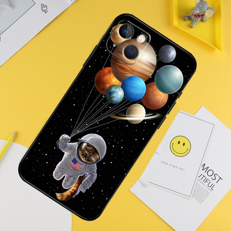 Cats In Space Case For iPhone 16 Pro Max 12 13 Mini 11 14 15 Pro Max XR 15 16 Plus 16e Phone Cover Shell