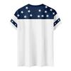 Camiseta feminina casual estampada gola redonda pulôver manga curta top