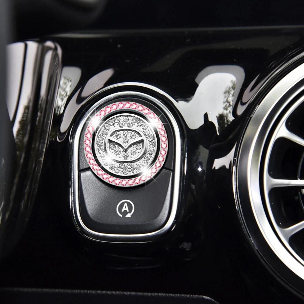 Car Start Switch Button Car Decoration Diamond Sticker Car Accessories For Mazda 3 6 CX5 5 2 323 CX7 Demio Atenza Axela MX30 b58