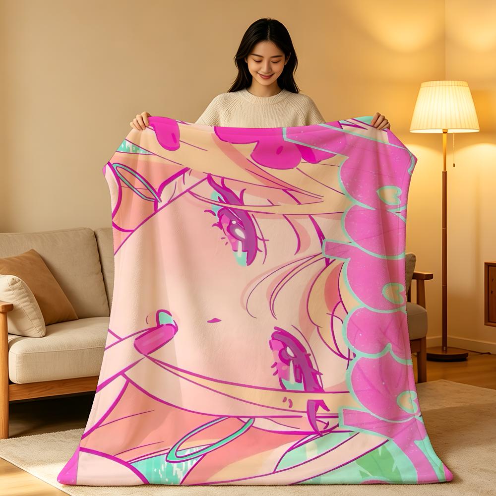 Anime M-My Dress Up Darling Throw High-Density Short Plush Blanket Soft Skin-Friendly for Sofa Nap Air-Conditioned Room