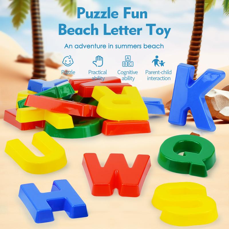 

26PCS English alphabet literate beach children s toy beach spelling confessor sandmodel
