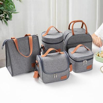 Draagbare Geïsoleerde Lunchtas in Koreaanse Stijl met Aluminiumfolie voor Vershouden & Picknicks