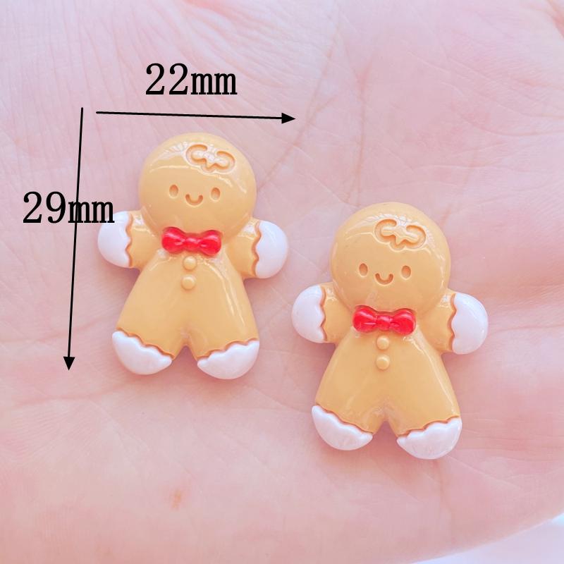 10Pcs New Mini Cute Cartoon Christmas Series Flat Back Resin Cabochons Scrapbooking DIY Jewelry Craft Decoration Accessorie