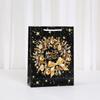 12pcs StoBag Christmas paper tote bags black and gold gift bags for holiday party favors shopping and retail packing candy cake
