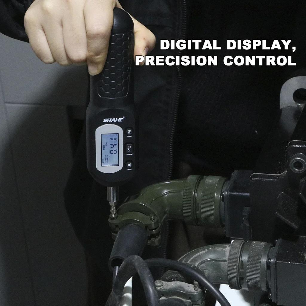 1/4'' Preset Torque Screwdriver with 10 Bits Head N.m Lbf.ft Lbf.in Kgf.cm Set Preset Torque Driver Screwdriver Beep Alarm
