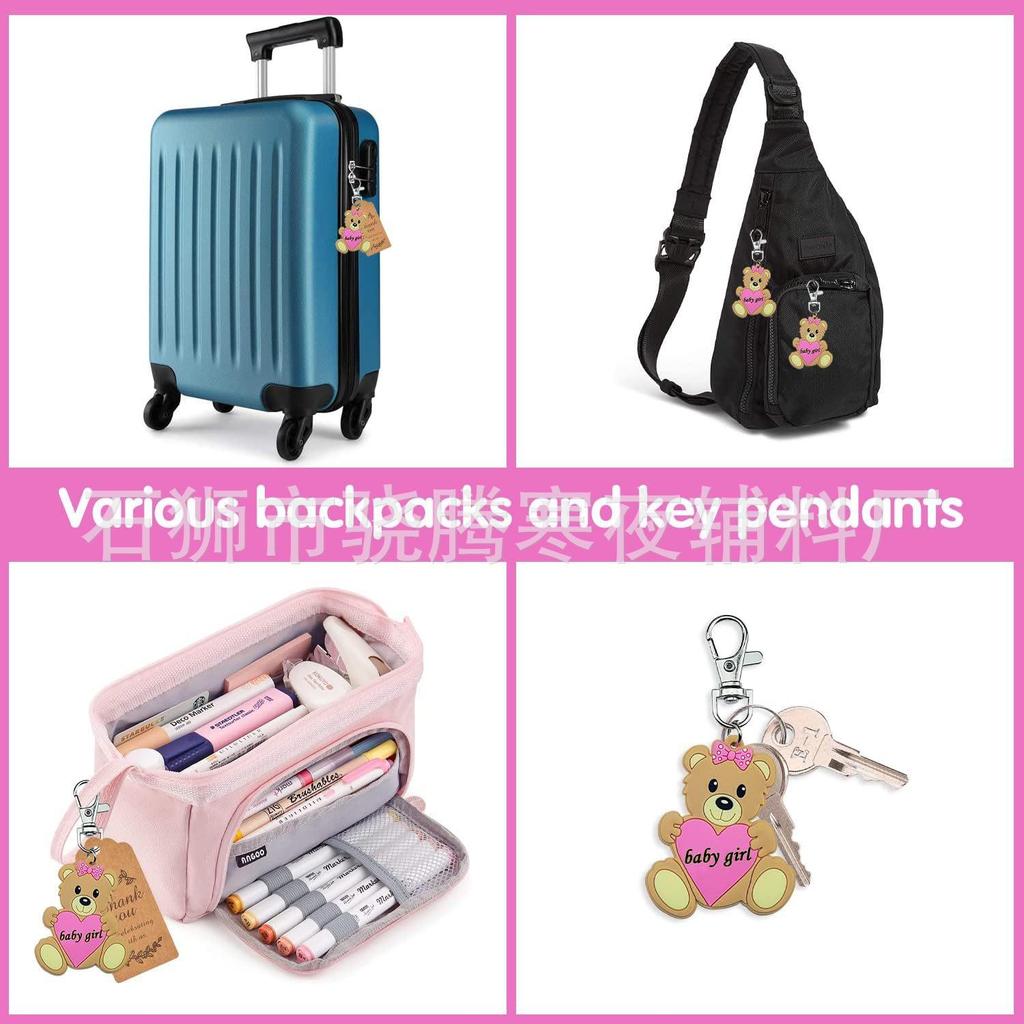 New Little Bear Baby Keychain Gift Set - PVC Pendant & Accessory