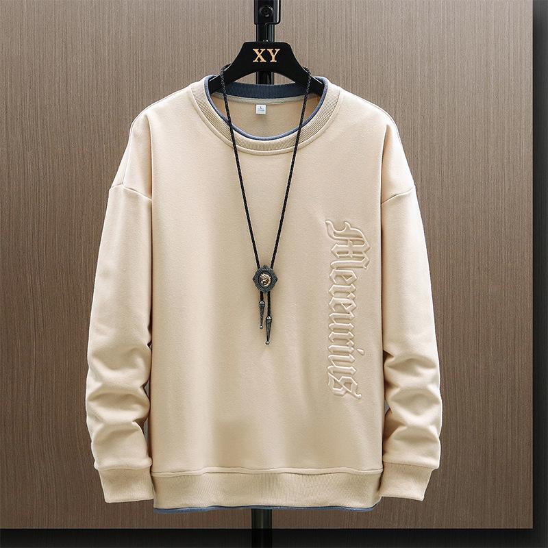 

Мужская поддельная двухкомпонентная толстовка с круглым вырезом, новинка весна весна осень зима Zhongshan Bottoming футболка с длинными рукавами Верх 4XL