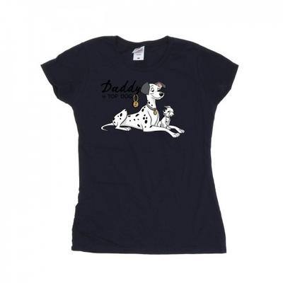 Camiseta feminina/senhora 101 Dálmatas Top Dog de algodão