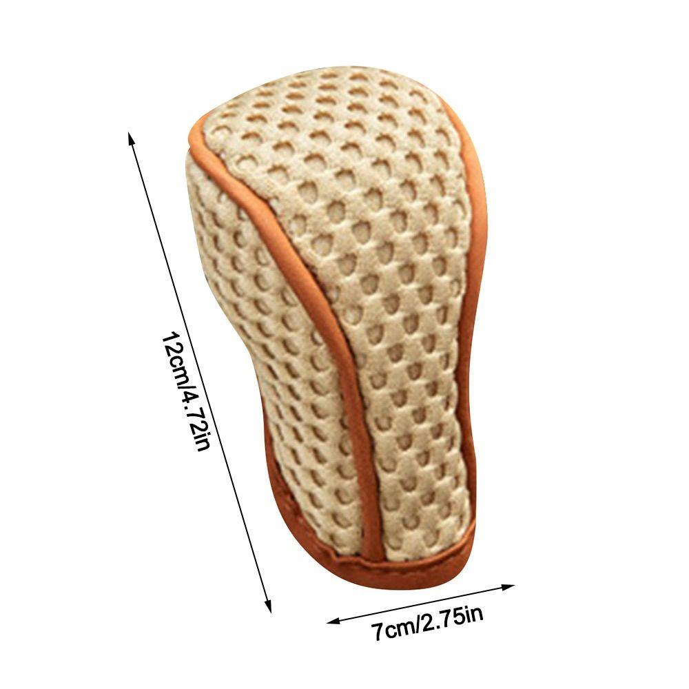 Universal Non Slip Car Shift Knob Cover Breathable Solid Color Grip Handle Protective Cover Auto Interior Accessories