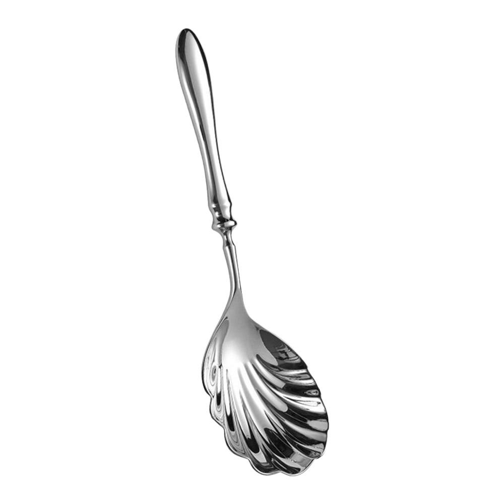 Mirror Polish Dessert Spoon Kits Shell Shape Dining Tableware Luxury Cutlery Set Home Kitchen