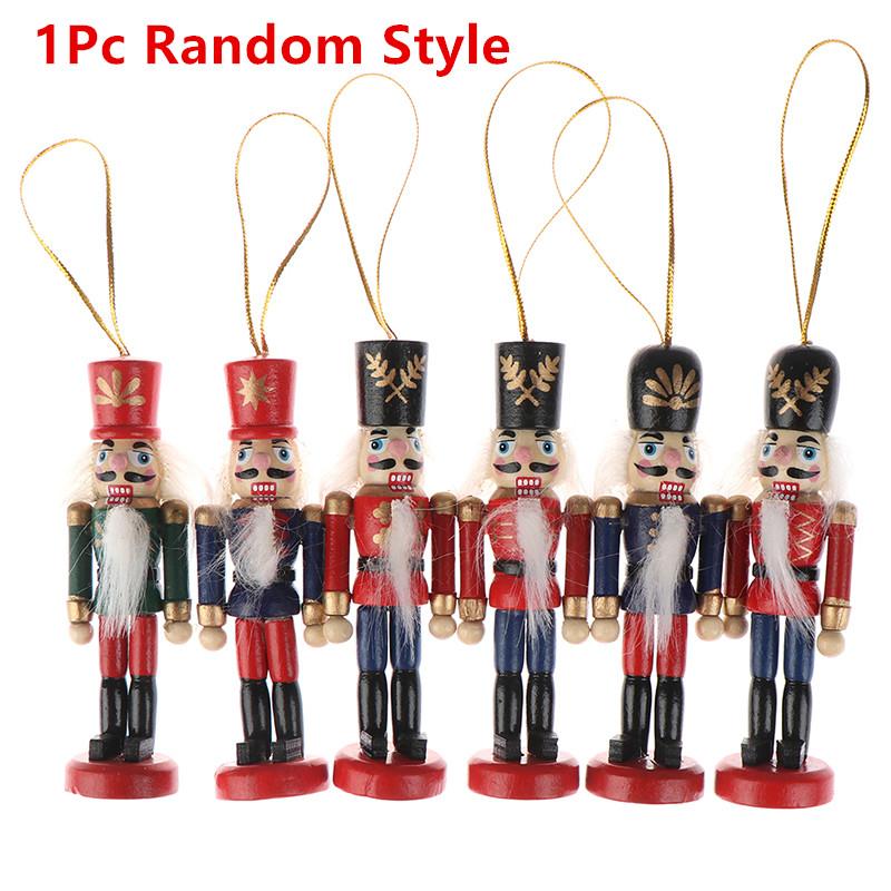 1pc Cartoon Walnuts Soldiers Band Dolls Miniatures 13CM Nutcracker Puppet Ornaments Desktop Decoration Christmas Party Supplies