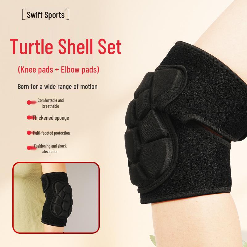 Turtle Shell Knee & Elbow Pads: Anti-collision Set for Kneeling, Crawling, Skating, Cycling, Military, Skiing, and Gardening. Elbow Pads